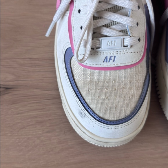 Nike Air Force 1 Pink, White, and Purple Sneakers - Picture 4 of 4
